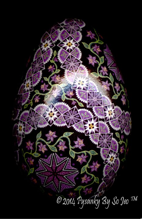 Magenta Circles Ukrainian Easter Egg Pysanky By So Jeo